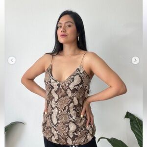 H&M Snake Print Cami Top woman size 12